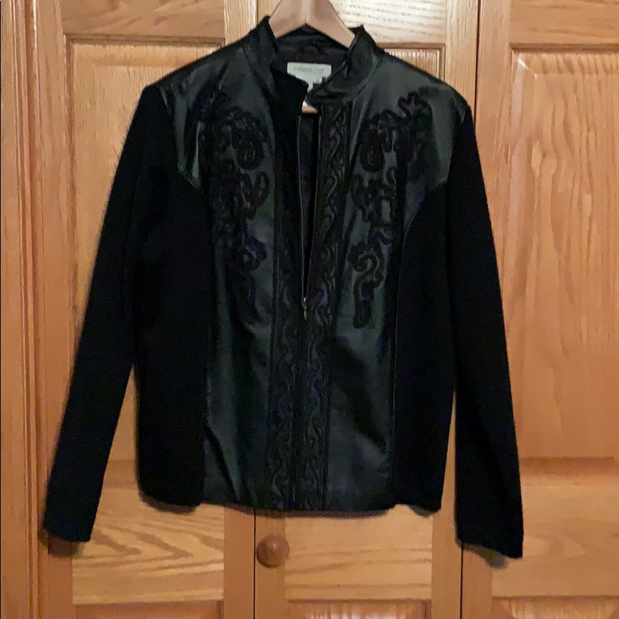 Black Leather Jacket/Sweater